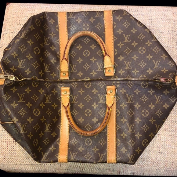 LOUIS VUITTON KeepAll LV 50 Boston Weekend Travel Duffel Tote Bag LV50 FH0910 - Picture 5 of 17